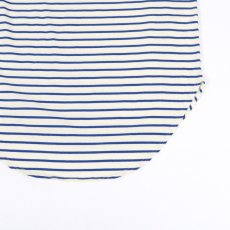 画像33: tumugu スープレコットン ボーダー天竺 裾ラウンド 半袖ロングT 2色 (33)