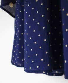 画像30: SOIL  VOILE DOT PRINT(PATCHWORK) V-NECK FRARED SLEEVE PULLOVER  2色 (30)