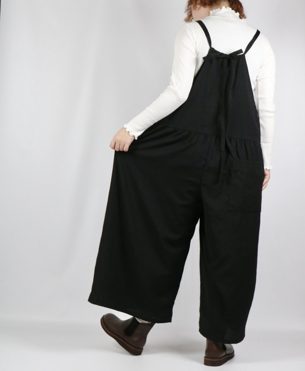 画像5: Gauze#  TRAVAILサロペット　BLACK  (5)