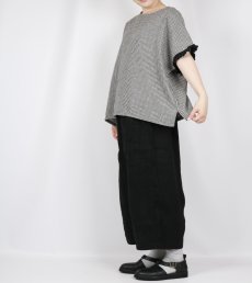 画像8: blue willow コットンリネン袖フリルブラウス  (8)