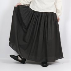 画像10: maison de soil     60s ORGANIC CAMBRIC PLAIN PINTUCK FLARED SKIRT 　2色　２サイズ (10)