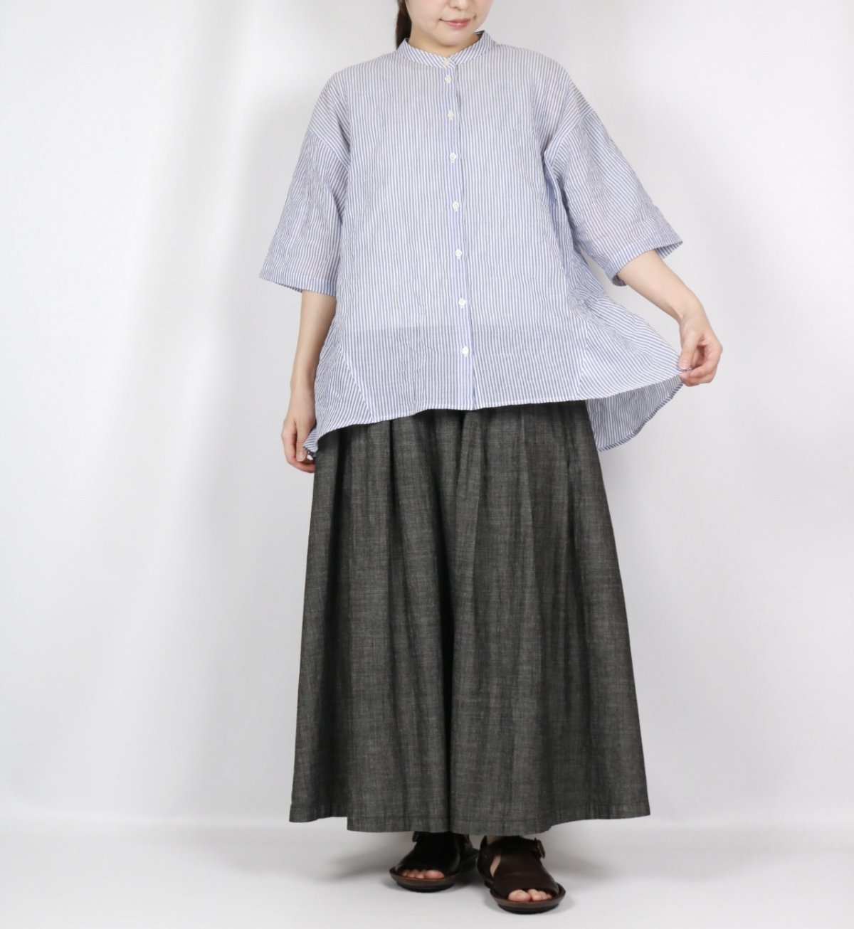 画像14: nachukara　コットンシャーリング バッグギャザーシャツ　3色 (14)