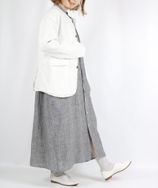 画像29: Vas-y Lentement　SEERSUCKER PLAIN OVERDYE SIDE VENTS NO COLLAR JACKET　2色 (29)