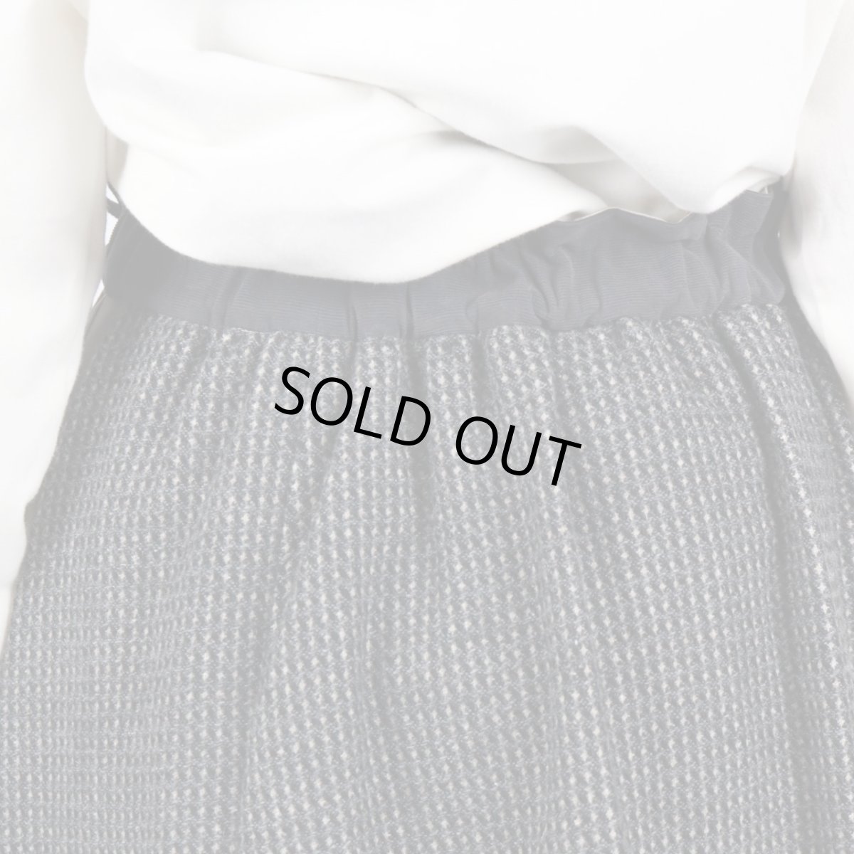 画像5: MAGALI ピンドットツイード・ヴィンテージ・スカート　グレー (5)