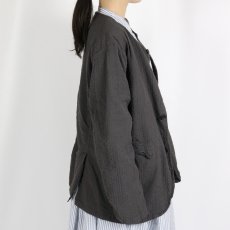 画像7: Vas-y Lentement　SEERSUCKER PLAIN OVERDYE SIDE VENTS NO COLLAR JACKET　2色 (7)