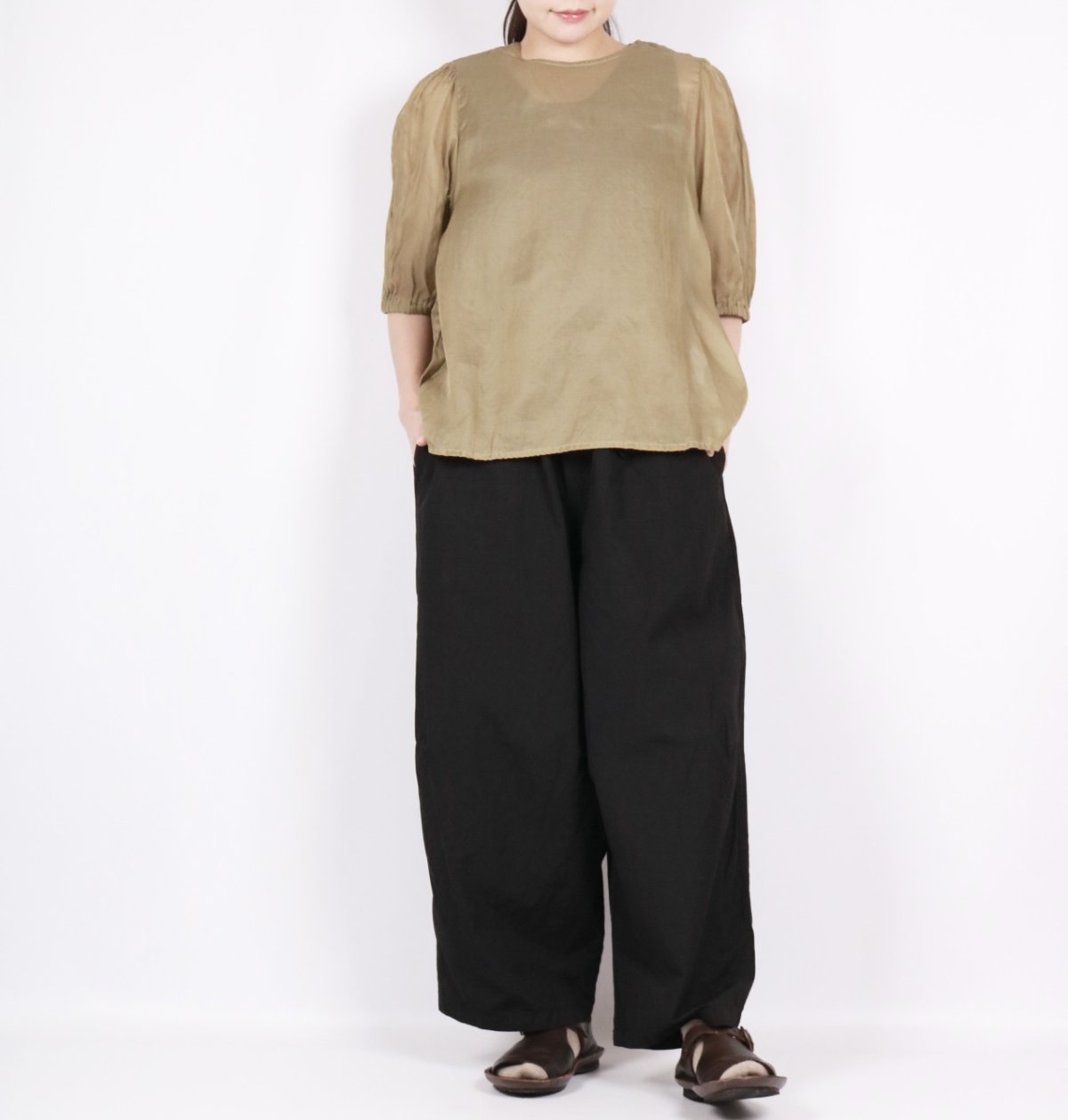 画像14: LABORATORY コットンリネンユーティリティラボパンツ　2色 (14)