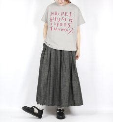 画像35: tumugu:ラフィ天竺 プリントTシャツ(アルファベット) 4色 (35)