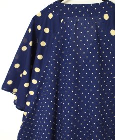 画像29: SOIL  VOILE DOT PRINT(PATCHWORK) V-NECK FRARED SLEEVE PULLOVER  2色 (29)