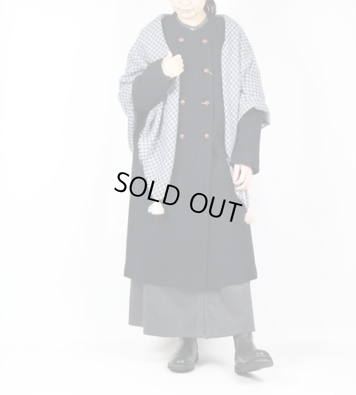 画像3: ROBE de PEAU  WOOL GAUZE TASSEL STOLE (3)