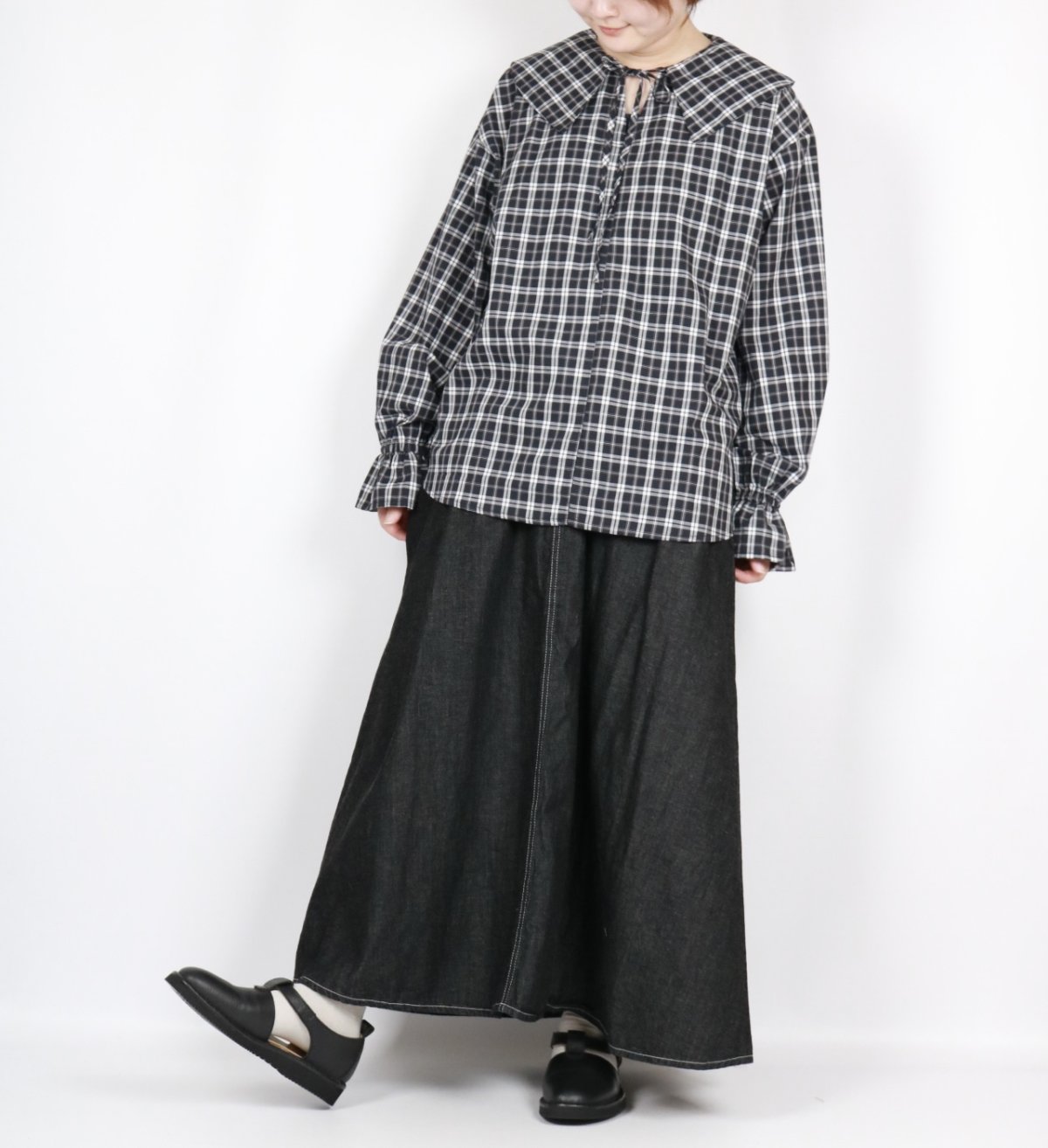 画像10: NARU ８ozムラデニムノッポスカート　4色 (10)