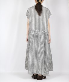 画像4: SOIL 60s LINEN CHECK OPEN COLLAR SHIRT DRESS 2サイズ (4)