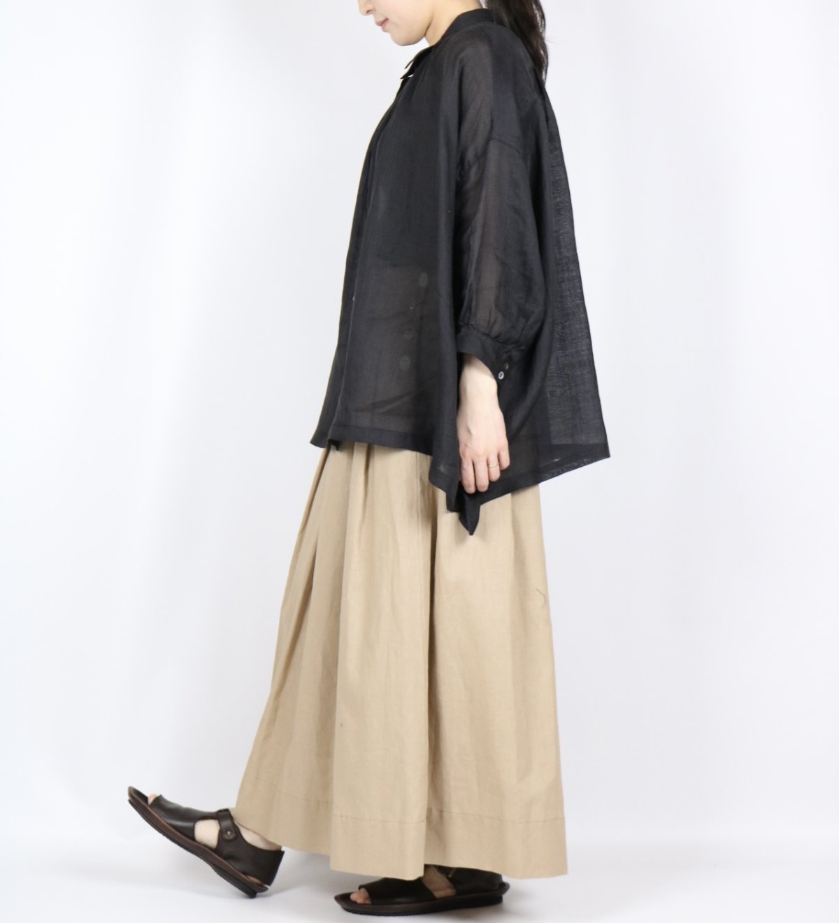 画像22: nachukara シアーリネンギャザーブラウス 4色 (22)