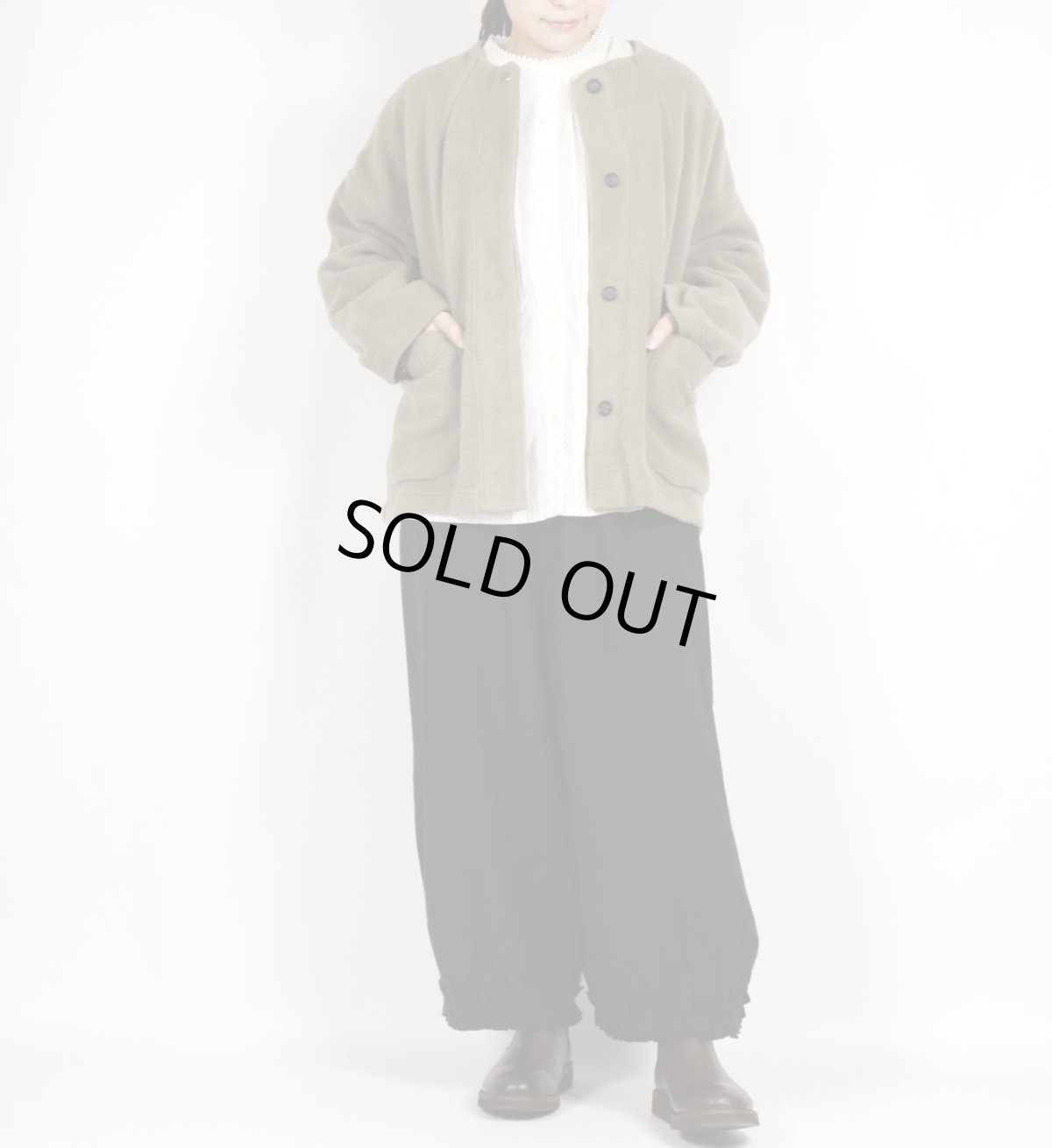 画像24: bluewillow コットン平織り無地起毛裾フリルパンツ 3色 (24)