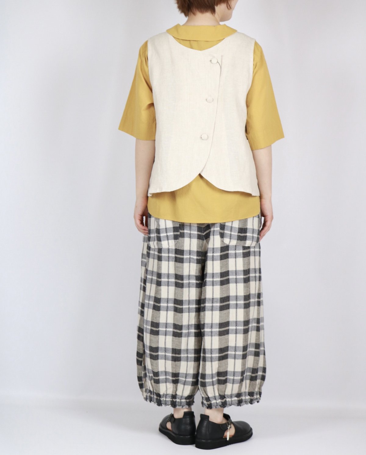 画像35: 20%OFF SALE! nachukara リネンヘンプワッシャー2wayベスト 3色 (35)