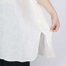 画像10:  SOIL 60s LINEN PLAIN BANDED COLLAR 3/4SL TUNIC 2色 (10)