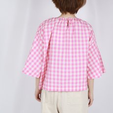 画像4: Gauze# GINGHAM BELL SLEEVE PULLOVER 2色 (4)