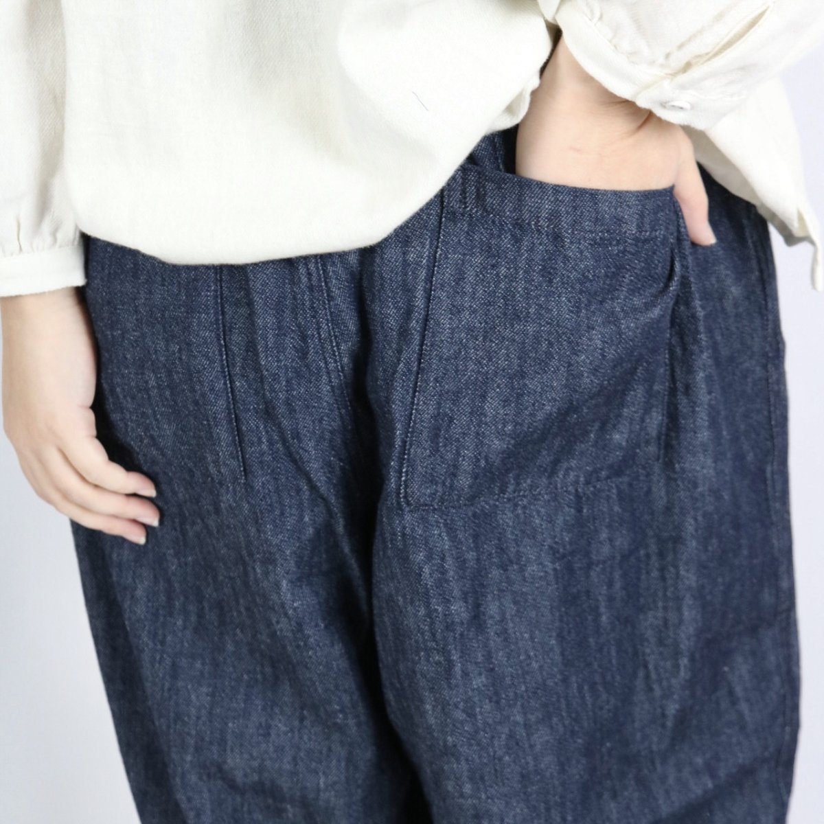 画像5: nachukara 綿麻デニム・ツイル コクーンパンツ 3色 (5)