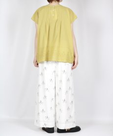 画像6: SOIL 　 80s VOILE PLAIN WITH CUT WORK LACE　CREW -NECK FRENCH /SL SHIRT WITH PINTUCK 3色 (6)