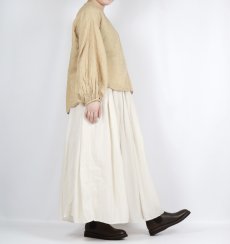 画像6: maison de soil 80s ORGANIC COTTON SMALL CHECK&VOILE PLAIN(OVER DYE) RAJASTAN TUCK GATHERED SKIRT (6)