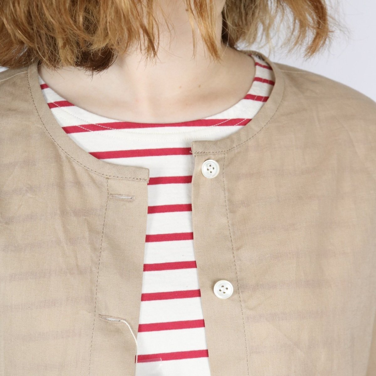 画像19: tumugu: スープレコットンボーダー天竺　裾ラウンドタンクトップ 2色 (19)