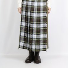 画像8: O'NEIL OF DUBLIN　IRISH LINEN PATCHWORK LOW WAIST PLEATS WRAP SKIRT LENGTH 80cm (WITH PIN)　2色 (8)