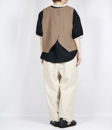 画像8: tumugu: リネンキャンバス 2wayベスト 3色 (8)