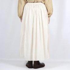 画像4: maison de soil 80s ORGANIC COTTON SMALL CHECK&VOILE PLAIN(OVER DYE) RAJASTAN TUCK GATHERED SKIRT (4)