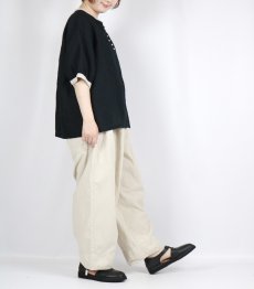 画像32: blue willow リネン平織り配色ブラウス 3色 (32)