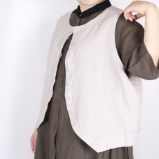画像25: tumugu: リネンキャンバス 2wayベスト 3色 (25)