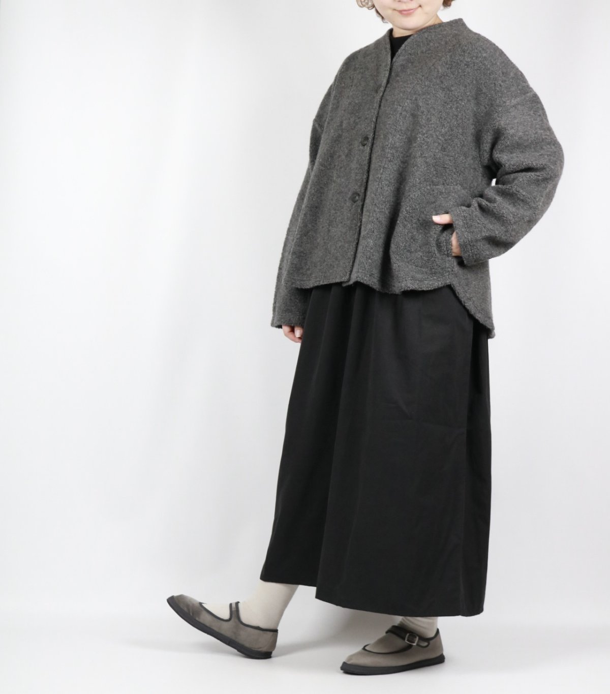 画像26: nachukara シープボアソフトVネックカーディガン　3色 (26)