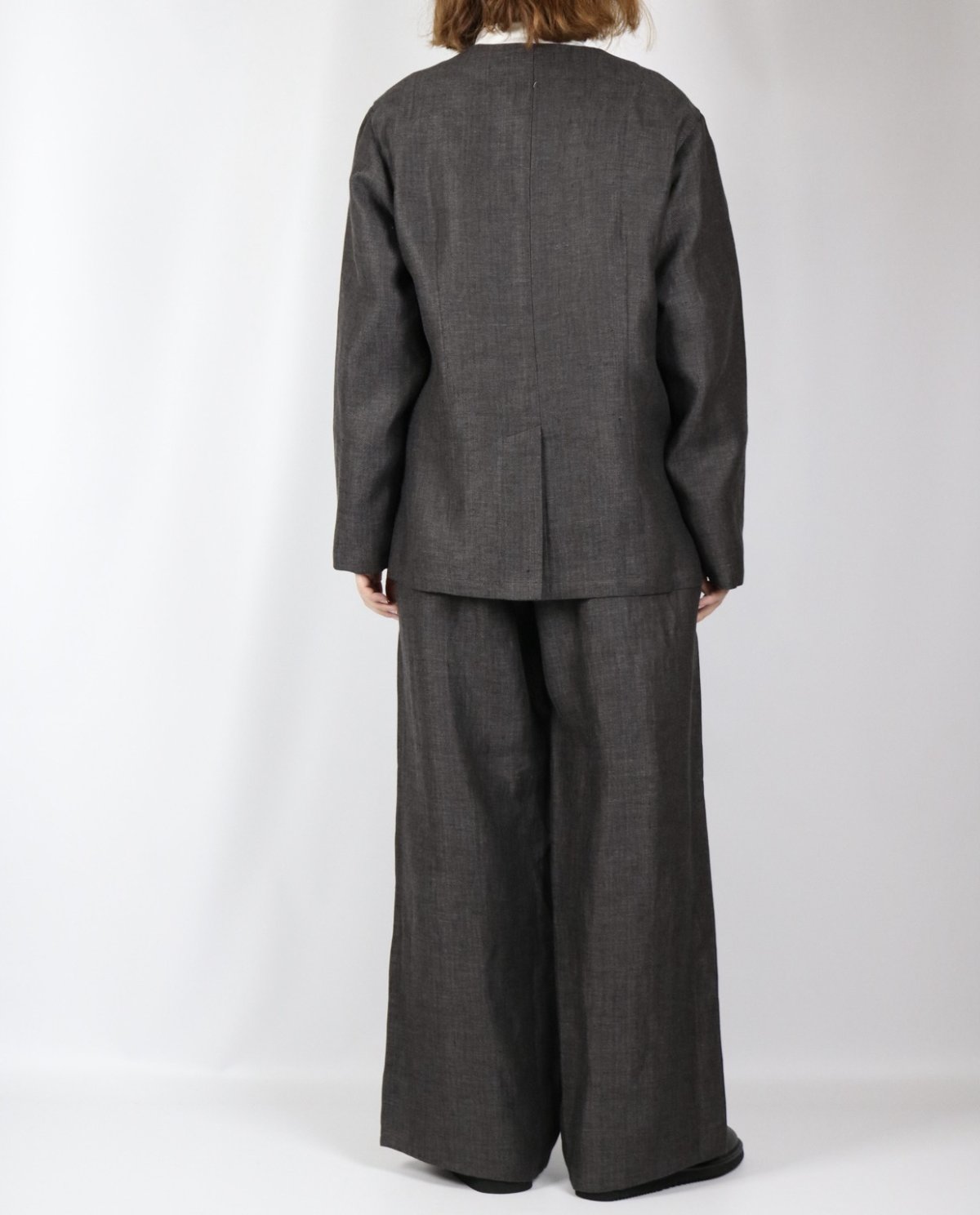 画像4: Michel Beaudouin リネンへリンボンジャケット 3色 (4)