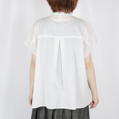 画像1: DIARIES   DOT GATHER BLOUSE  2色