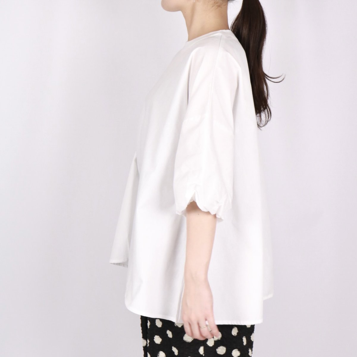 画像16:  NARU エッセンシャルブロード バルーンスリーブシャツ　3色 (16)