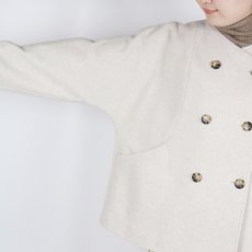 画像10: Vent d'ouest ロイヤルジーロンウールメルトンノーカラージャケット 2色 (10)