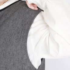 画像26: bluewillow コットンリネン平織り無地起毛 サイドスリットワンピース 2色 (26)