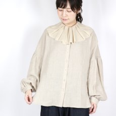 画像11: MAGALI 　ストライプリネン・アンティークカラー・ブラウス　2色 (11)