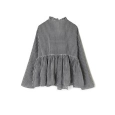 画像14: maison de soil  HANDWOVEN COTTON/SILK GINGHAM CHECK FRILL CASHE COUER  2色 (14)