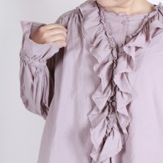 画像9: tumugu ふわふわコットンフリルレイヤードブラウス　LAVENDER (9)