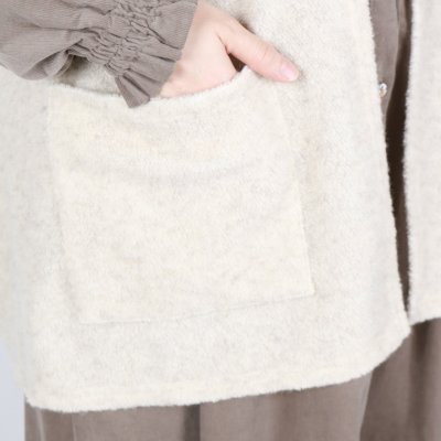 画像3: LUEUF ウール ライトパイル ベスト 2色