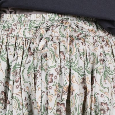 画像2: NARU  80s VOILE PAISLEY FLOWER PRINT GATHERD SKIRT 