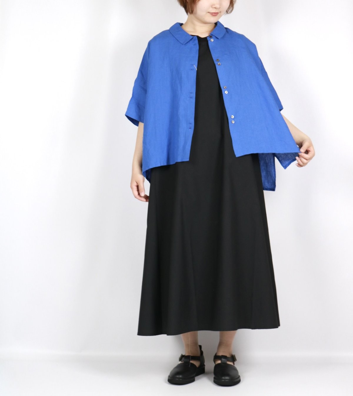 画像3: blue willow リネンボタンシャツ　2色 (3)