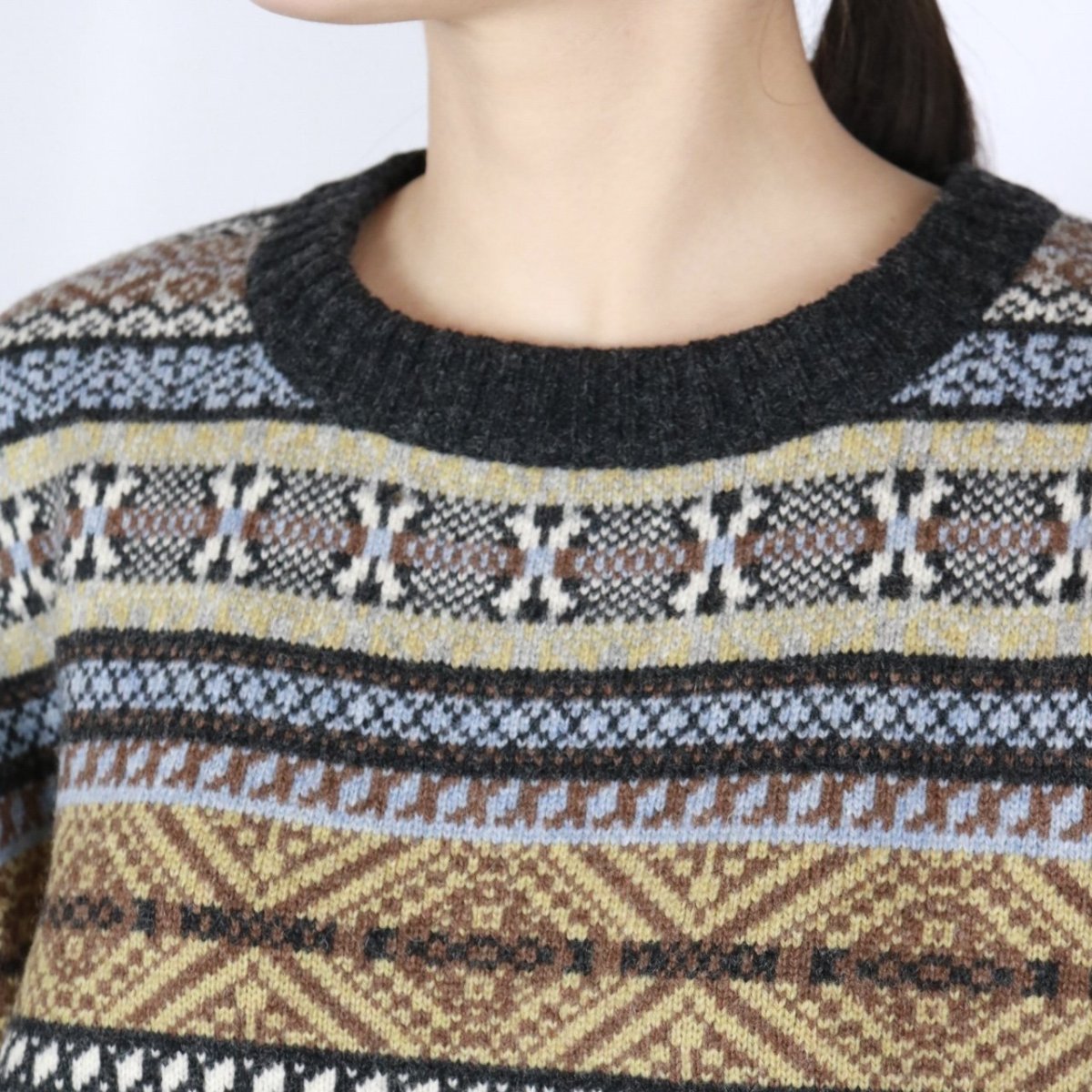 画像7: NARU リシェス フェアアイル柄 ニット 2色 (7)