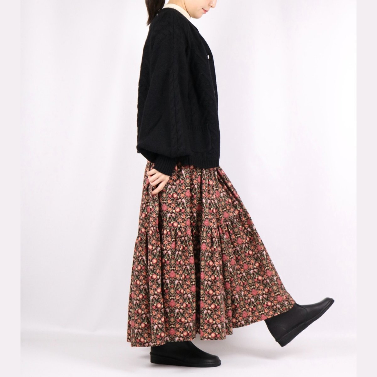 画像6: LABORATORY ボリュームスリーブアランニットカーディガン  2色 (6)