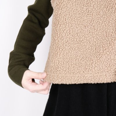 画像2: NARU   もこもこプードルパイル ショートベスト  3色