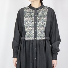 画像7: sosotto　細コール×LIBERTY ビブヨーク ワンピース　2色 (7)