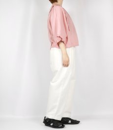 画像3: tukuroi 製品染め 綿麻平織 2WAY プリーツブラウス 4色 (3)