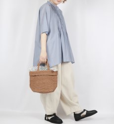 画像10: SOIL 80s COTTON VOILE PLAIN BANDED COLLAR S/SL PINTUCK SHIRT 2色 (10)