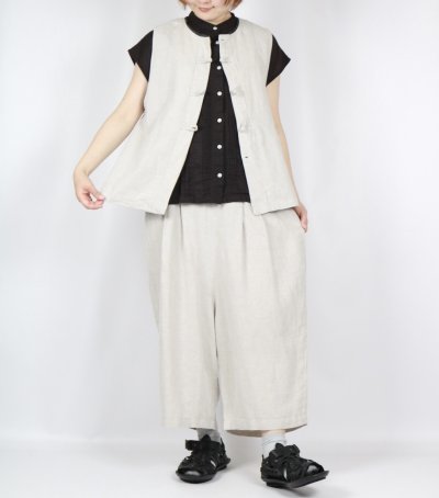 画像1: tukuroi  コットンリネン サルエルパンツ 2色
