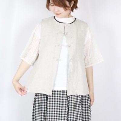 画像3: nachukara ナチュラル天竺袖コンビTシャツ　2色