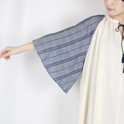 画像1: 【6月17日12:00までの期間限定販売】Nina Niina stripe sleeve flare dress